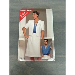 See and Sew Vintage Cut Misses Jacket and Dress Size 14/16/18 Pattern No 5474